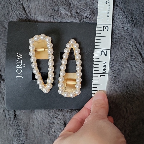 J. Crew Pearl Hair Clips! NWT! - Picture 3 of 7